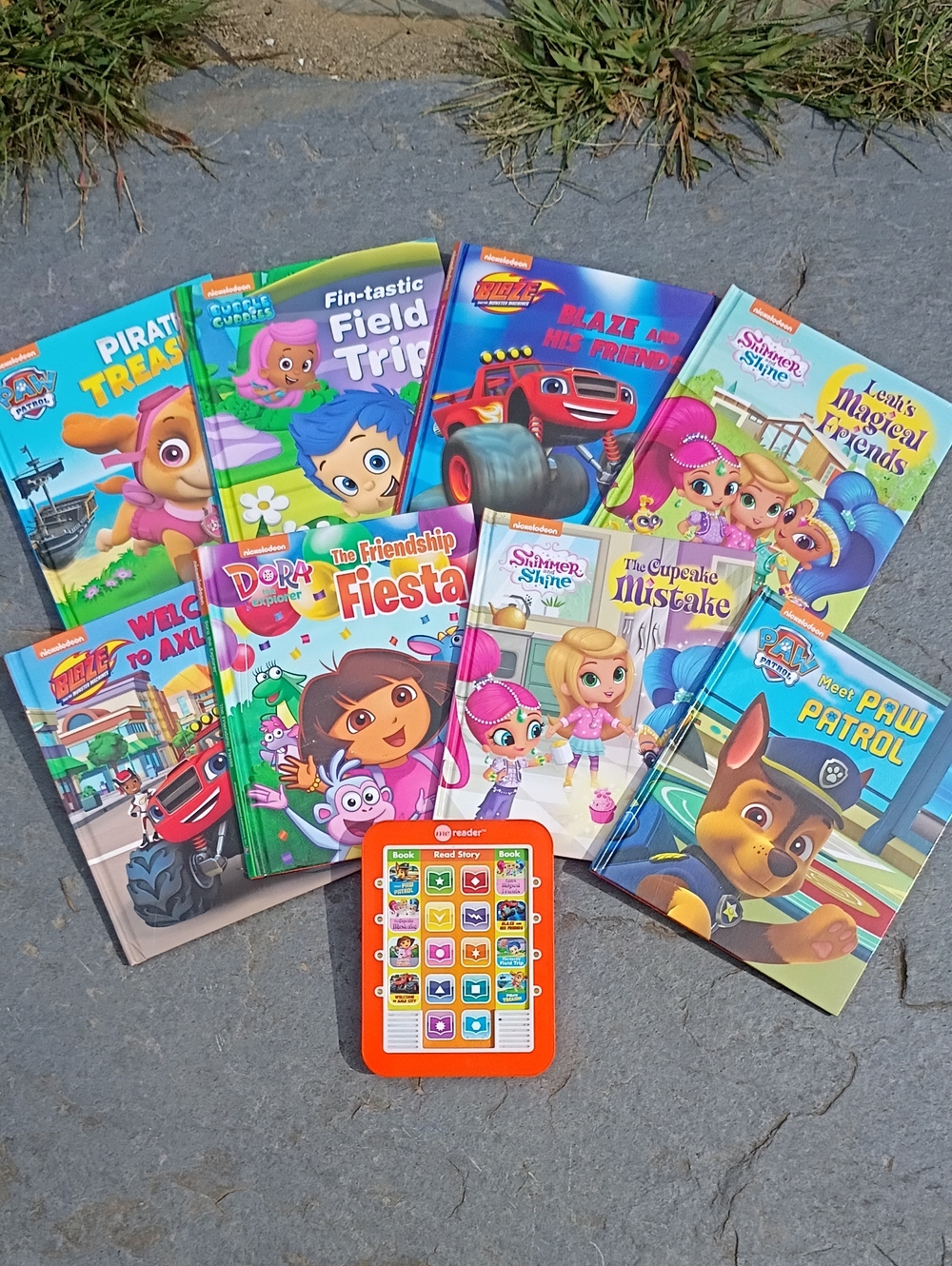 Kids Interactive Story Tablet with Colorful Character Books - Orange